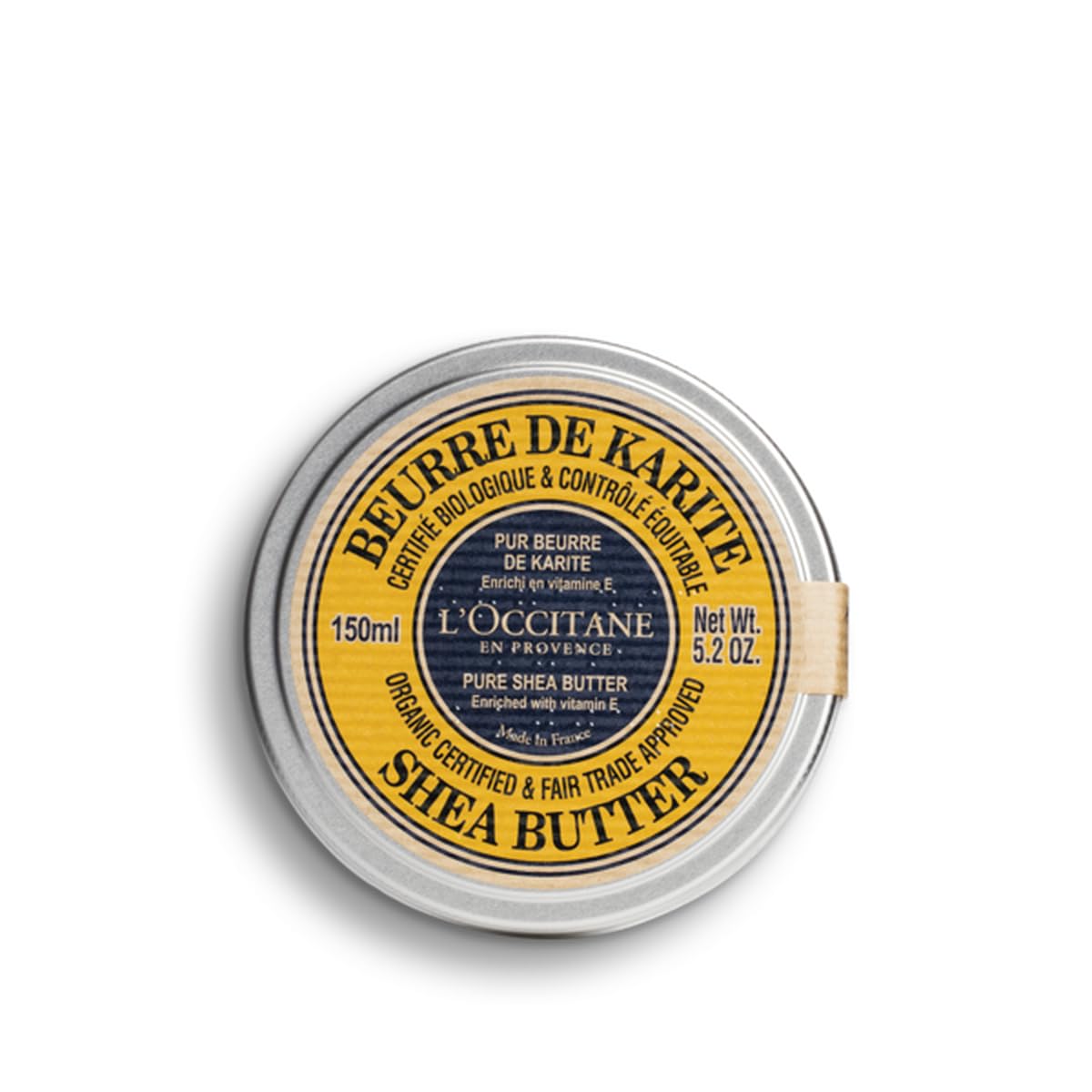 L'Occitane Organic Certified Pure Shea Butter: Nourish Dry Skin & Hair, With Vitamin E, Multipurpose Organic Beauty Balm, Treatment, Protects From Dryness, Softening