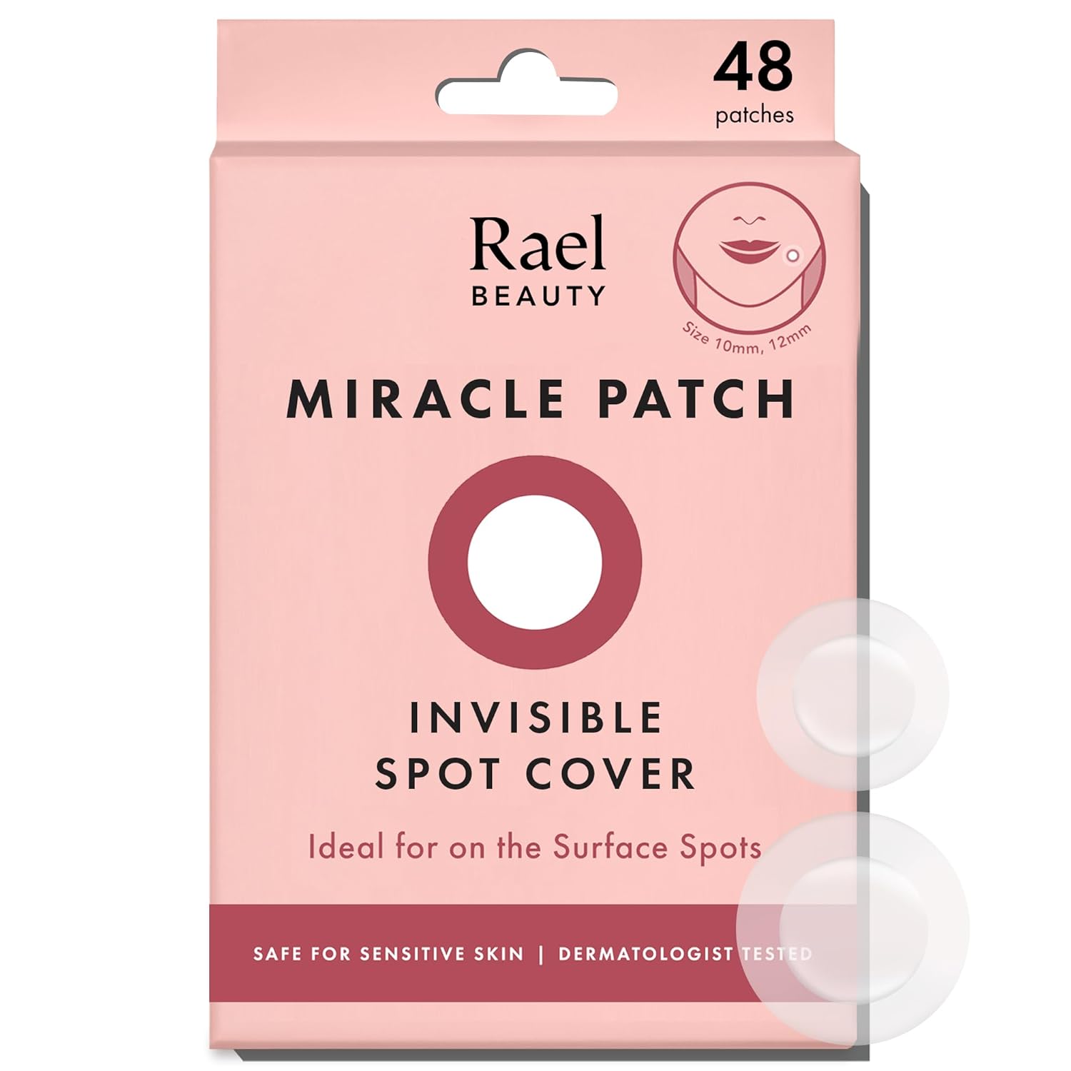 Rael Pimple Patches - Miracle Overnight Spot Cover, Thicker & Extra Adhesion, Hydrocolloid Acne Treatment for Face, Zits & Blemishes, Korean Skin Care, Vegan & Cruelty-Free, 3 Sizes (52 Count)