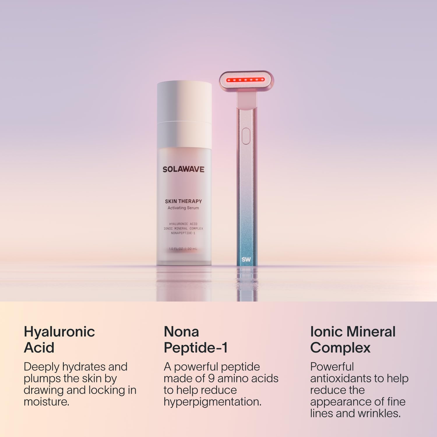 SolaWave Skin Therapy Activating Serum with 1 Refill | Enhance Red Light Therapy Wand Results | Hydrating Skincare for Microcurrent Galvanic Current (2-Pack)