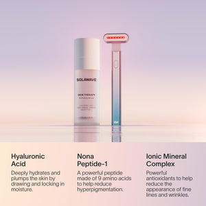 SolaWave Skin Therapy Activating Serum with 1 Refill | Enhance Red Light Therapy Wand Results | Hydrating Skincare for Microcurrent Galvanic Current (2-Pack)
