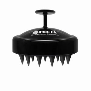 HEETA Scalp Massager Hair Growth, Soft Silicone Scalp Scrubber Shampoo Brush for Exfoliation, Dandruff Removal Head Massage Stress Relax, Wet & Dry Use for Thick Thin Curly Hair Care, Sky Gray