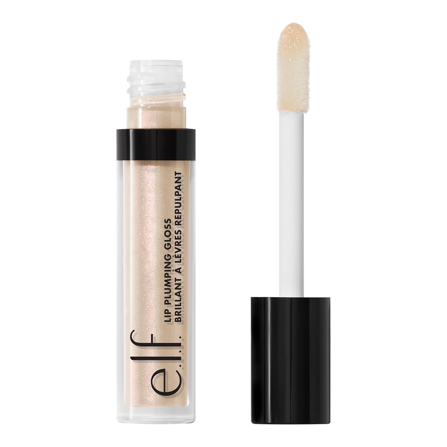 e.l.f. Lip Plumping Gloss, Soothes, Shimmer, Peach Bellini, 0.09 Ounce