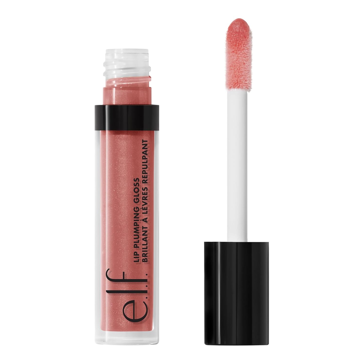 e.l.f. Lip Plumping Gloss, Soothes, Shimmer, Peach Bellini, 0.09 Ounce