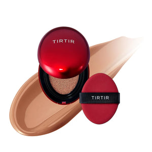 TIRTIR Mask Fit Red Cushion Foundation | Full coverage, Weightless, Skin fit, Satin Glow Finish, Korean Makeup Cushion Foundation (#23N Sand, 0.63 Fl Oz)