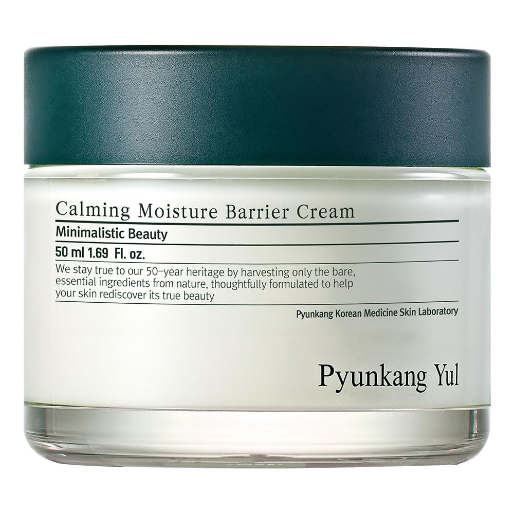Pyunkang Yul [PKY] Calming Moisture Barrier Cream Instantly Soothes Sensitive Skin, Hyaluronic Acid & Ceramide for Hydration, Vegan, Korean Skincare (1.69 Fl. Oz, 50ml)