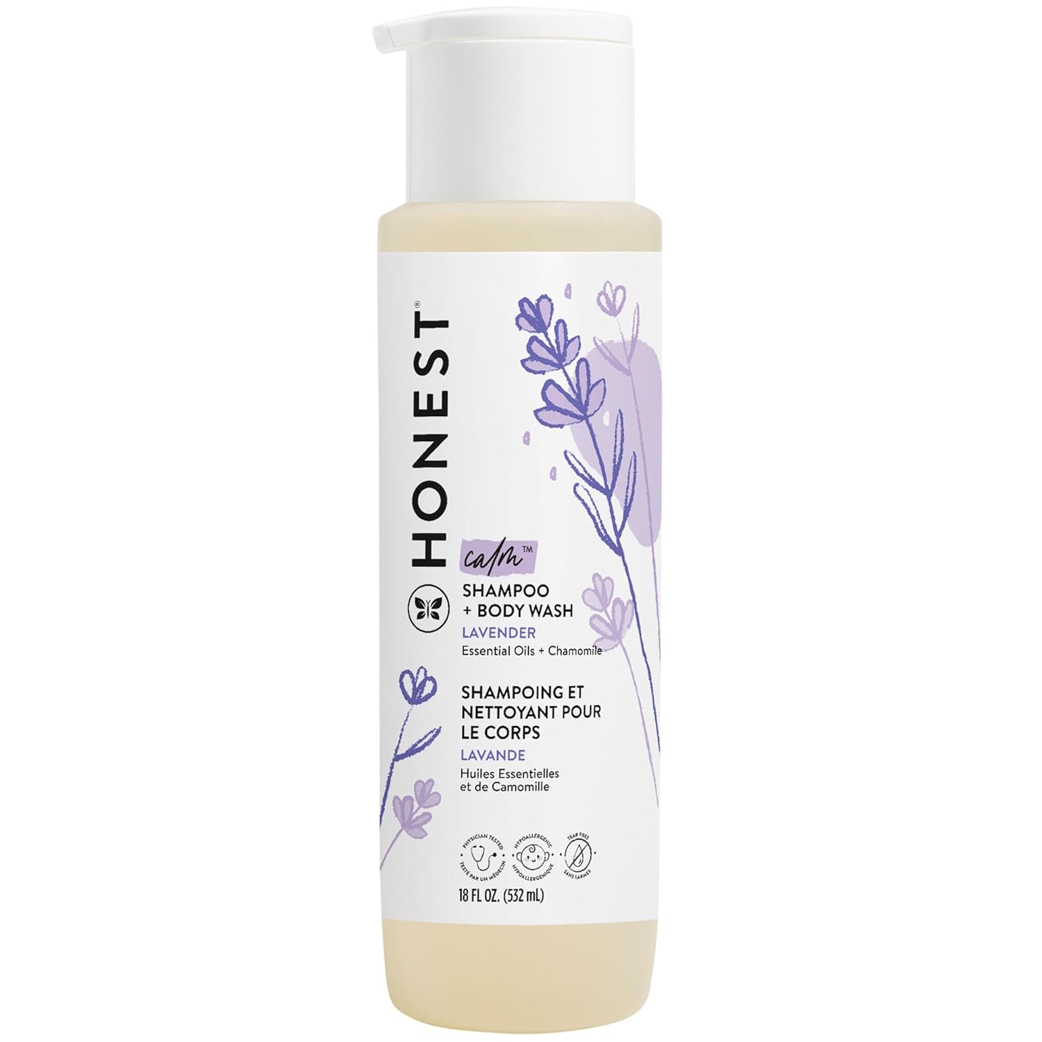 The Honest Company 2-in-1 Cleansing Shampoo + Body Wash | Gentle for Baby | Naturally Derived, Tear-free, Hypoallergenic | Citrus Vanilla Refresh, 18 fl oz