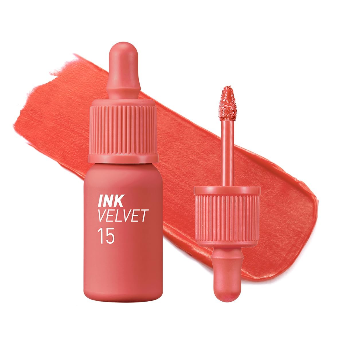 Peripera Ink the Velvet Lip Tint - High Pigment Color, Longwear, Weightless, Not Animal Tested, Gluten-Free, Paraben-Free (017 ROSY NUDE)