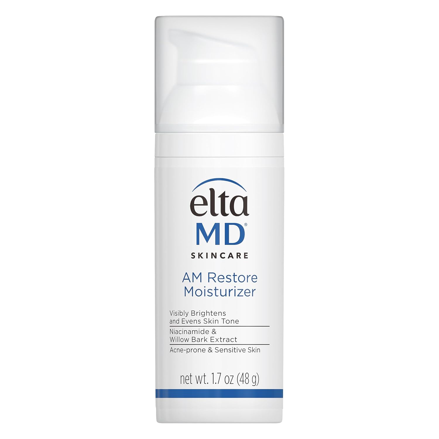 EltaMD AM Restore Face Moisturizer for Women and Men, Light Moisturizer Face Cream, Made with Niacinamide and Hyaluronic Acid, 1.7 oz Pump