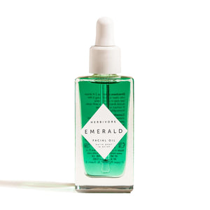 HERBIVORE Emerald Facial Oil | Hydrating, Glowing, Calming & Moisturizing Facial Oil with Ashwagandha & Squalane, Plant-based, Vegan, Non-Comedogenic