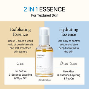 Mixsoon Bean Essence Hydrating Exfoliating Serum with Hyaluronic Acid – Korean Skincare, 1.69 fl oz
