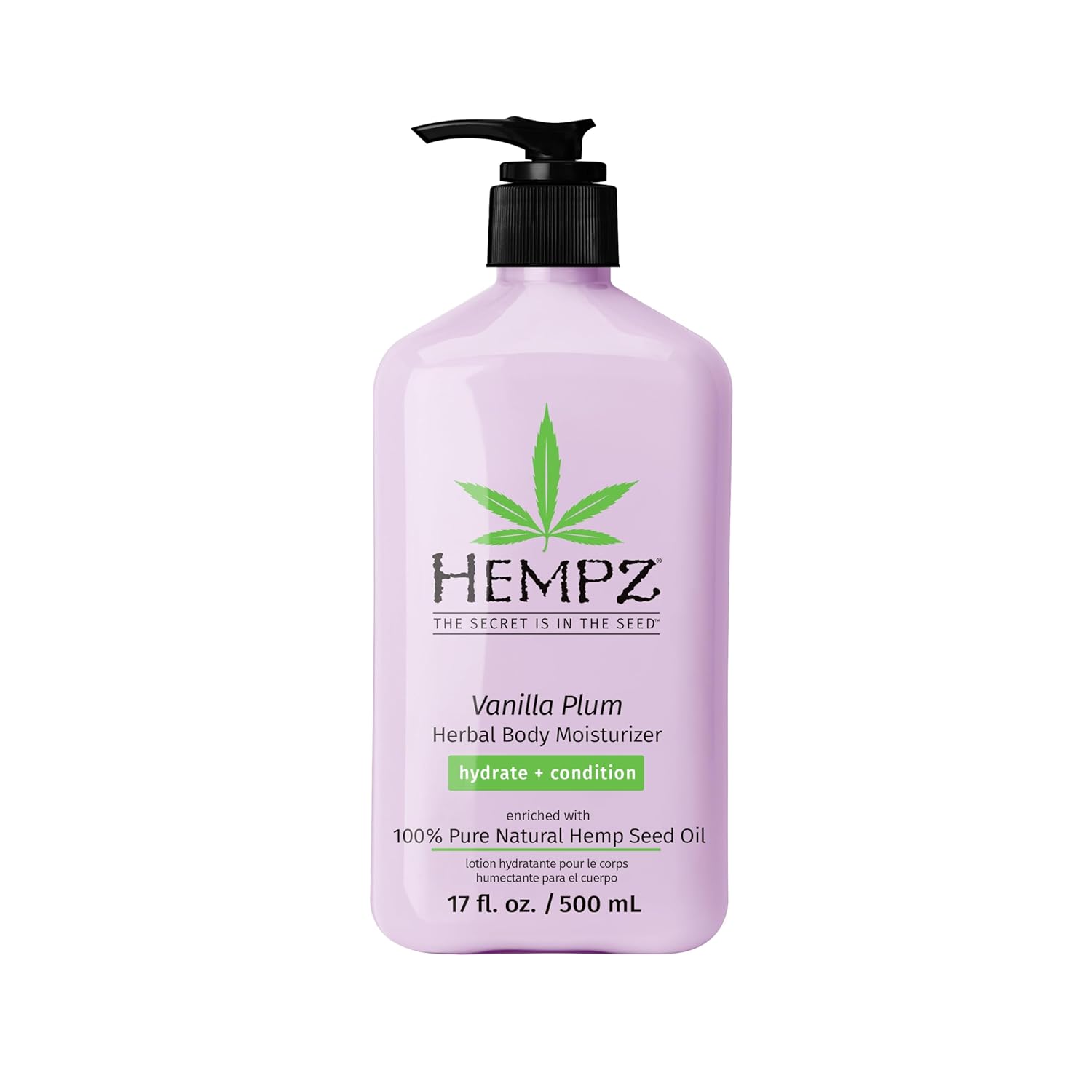 Hempz Original, Natural Hemp Seed Oil Body Moisturizer with Shea Butter and Ginseng, Original Scent, Floral Banana, 17 Fl.Oz ( Packaging may vary )