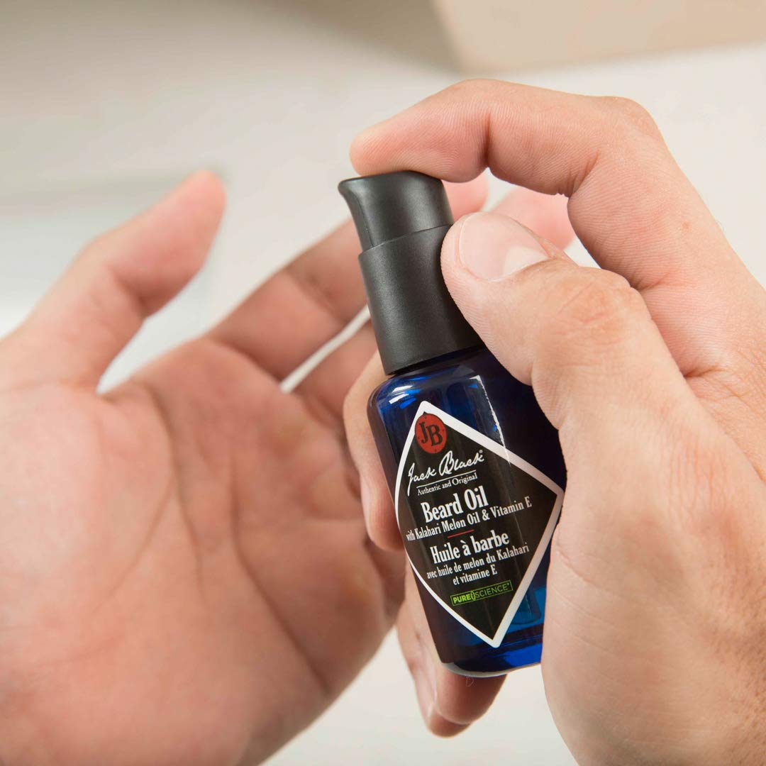 Jack Black Beard Oil for Men - Mens Beard Oil, Leave In Beard Conditioner for Men, Beard Softener for Men, Mens Beard Care Products, Mustache Oil, Mens Gifts, Beard Gifts for Men