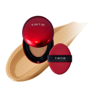 TIRTIR Mask Fit Red Cushion Foundation | Full coverage, Weightless, Skin fit, Satin Glow Finish, Korean Makeup Cushion Foundation (#23N Sand, 0.63 Fl Oz)