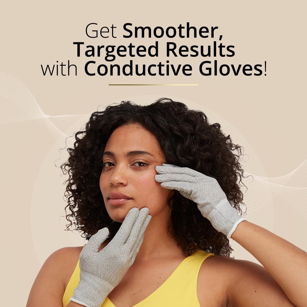 7E Wellness MyoLift Mini Bundle – Mini Microcurrent Facial Device with Conductive Eye Mask, Forehead & LipMasks, Conductive Gloves & RestoreGel –Non-Invasive Skin Care for Anti-Aging & Skin Tightening