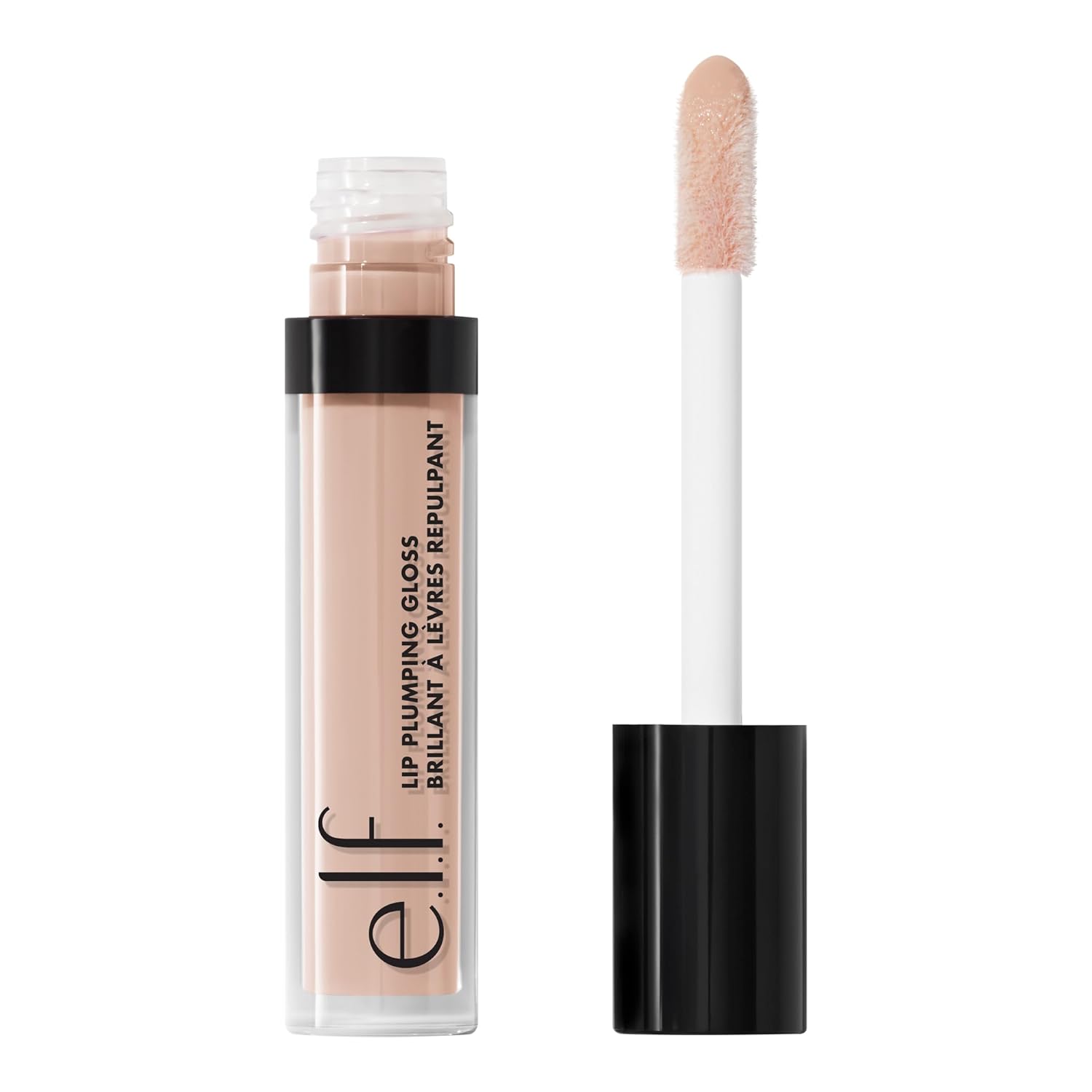 e.l.f. Lip Plumping Gloss, Soothes, Shimmer, Peach Bellini, 0.09 Ounce