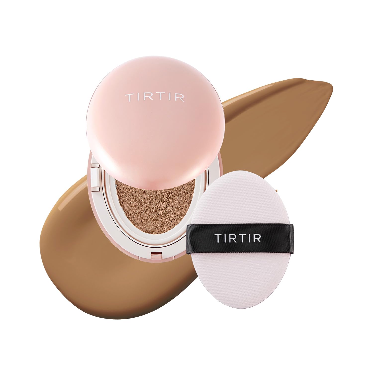 [*Mini Size*] TIRTIR All Cover Pink Cushion | Korean Cushion Foundation, (#23N Sand, 0.15 Fl Oz)