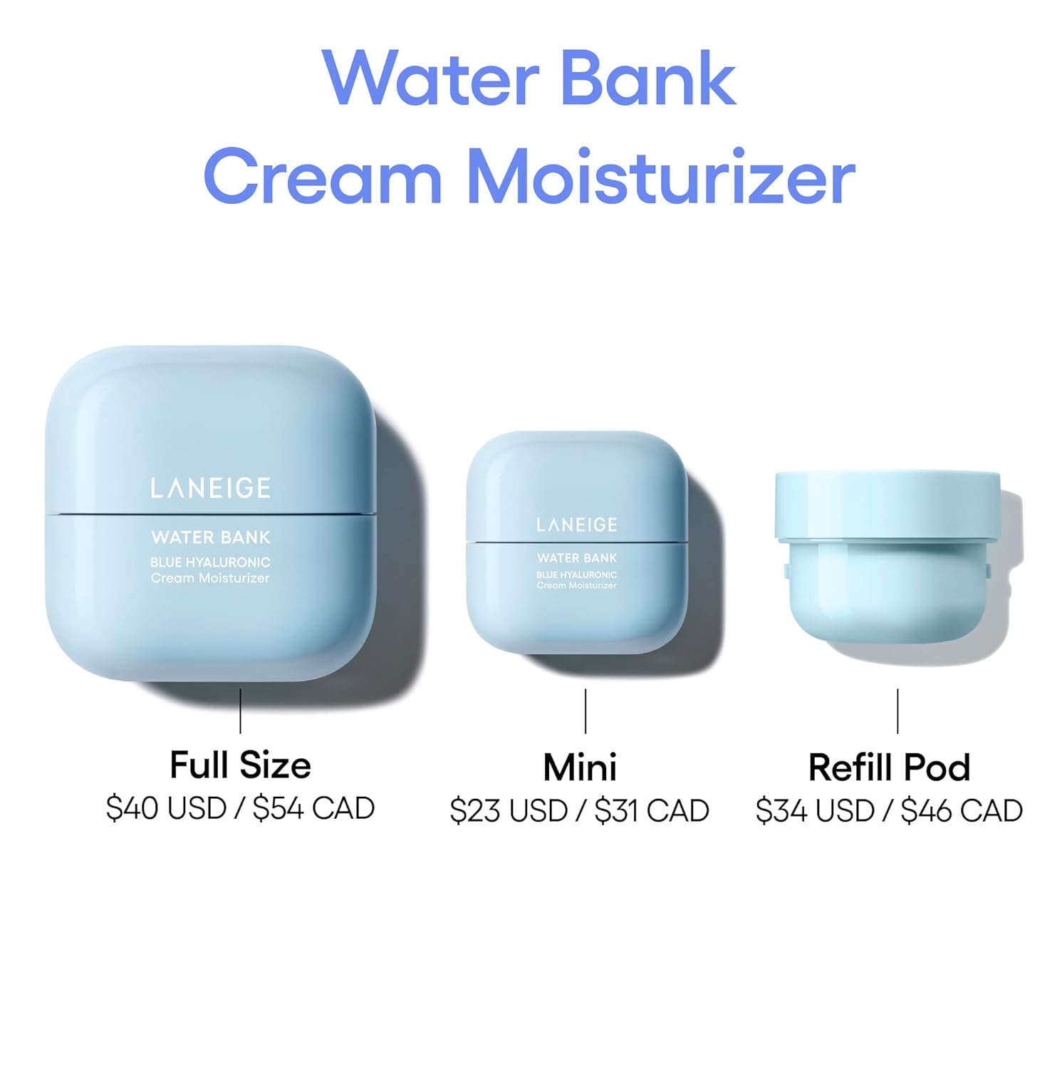 LANEIGE Water Bank Blue Hyaluronic Moisturizer: Barrier-Boosting Hydration, Squalane, Ceramide, Dermatologist-tested