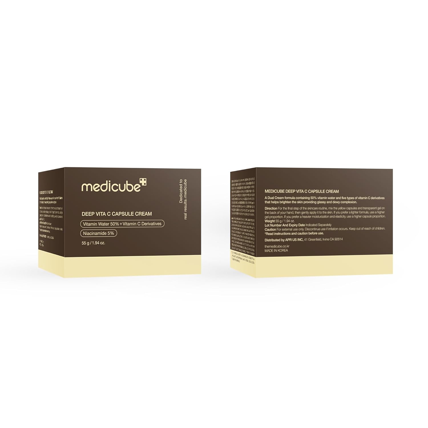 medicube Deep Vitamin C Golden Capsule Face Moisturizer - Liposome Capsules For Wrinkles, Skin Radiance - Transparent Gel for Glow Hydration - Korean Skin Care 1.94 oz