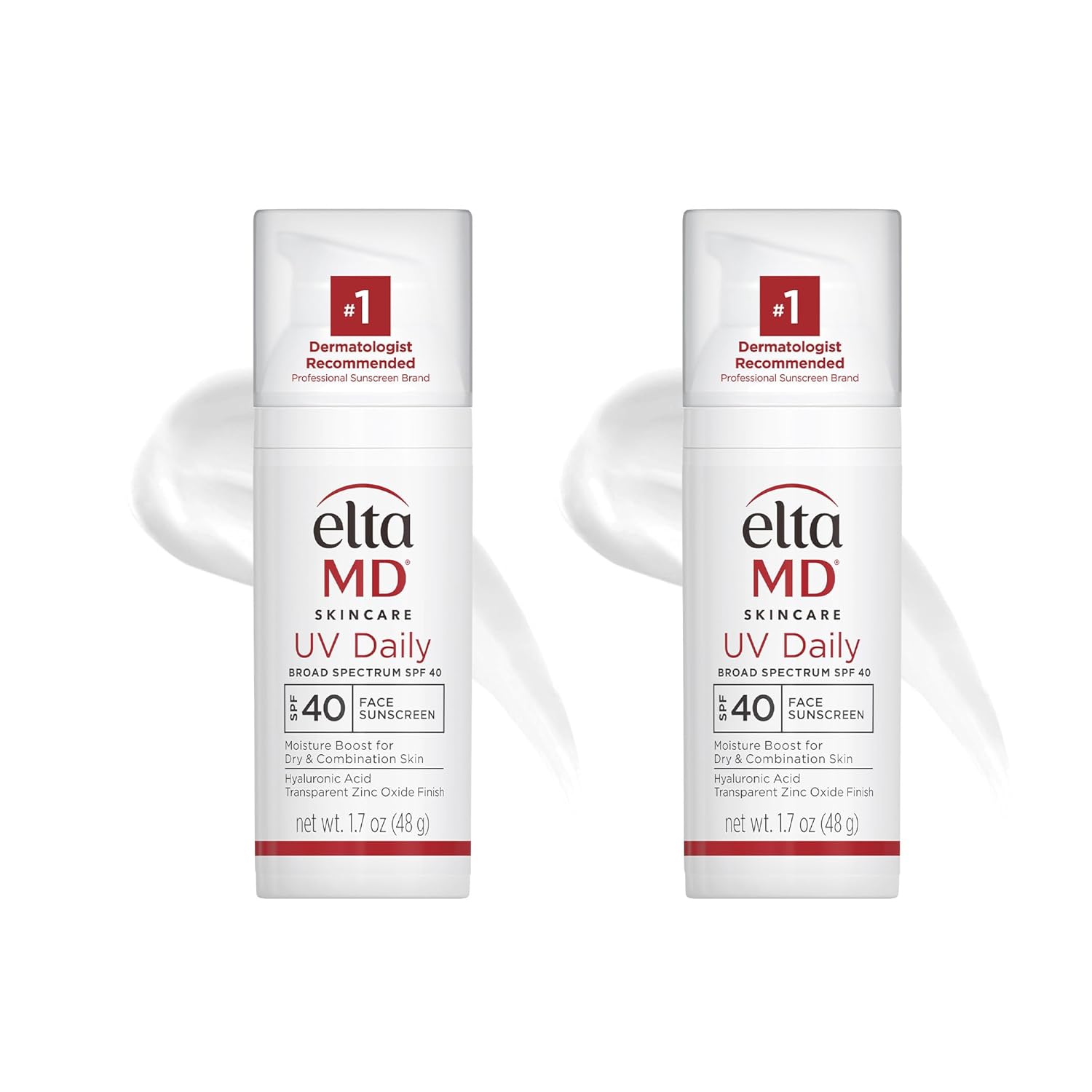 EltaMD UV Daily SPF 40 Face Sunscreen Moisturizer with Zinc Oxide, Daily Face Moisturizer with SPF, Sunscreen, 1.7 oz Pump