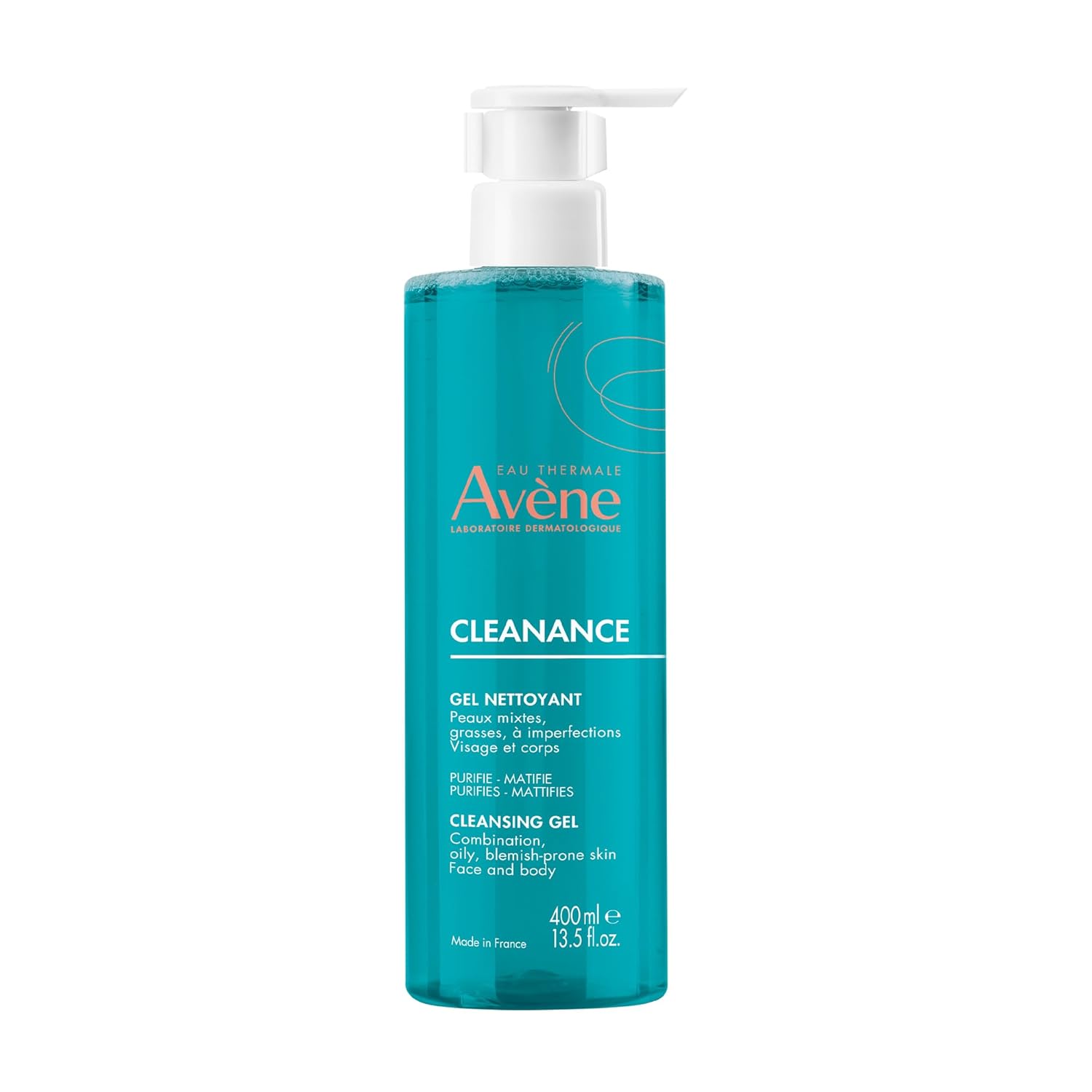 Avène Cleanance Cleansing Gel Soap Free Cleanser for Acne Prone, Oily, Face & Body, Alcohol-Free