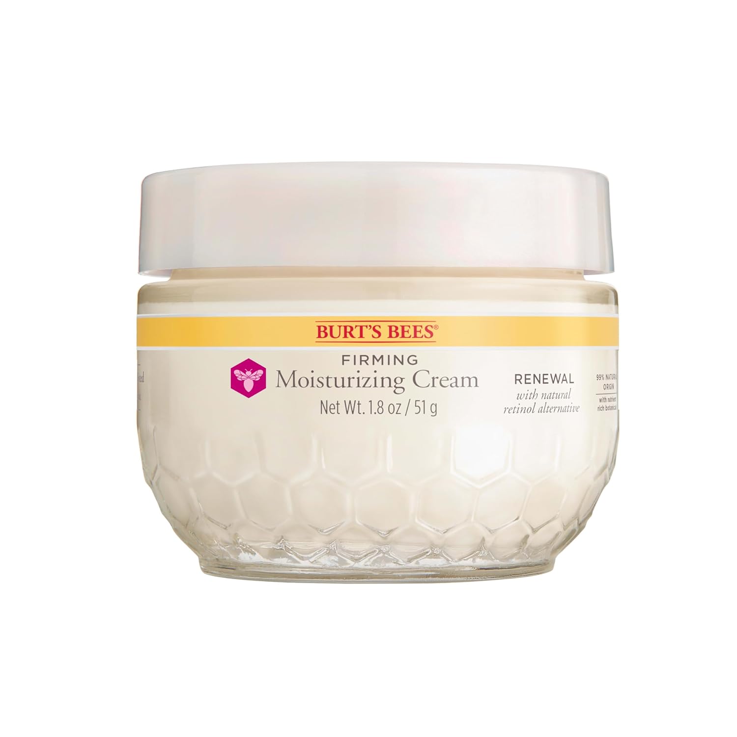 Burt's Bees Renewal Firming Face Cream, Anti-Aging Retinol Alternative, Moisturizing Natural Origin Skin Care, 1.8 Ounce (Packaging May Vary)