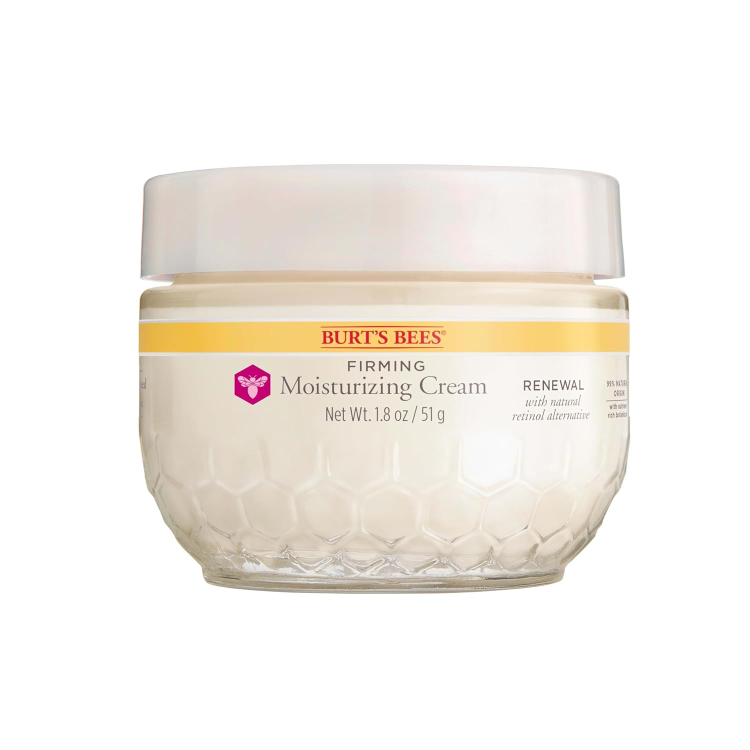 Burt's Bees Renewal Firming Face Cream, Anti-Aging Retinol Alternative, Moisturizing Natural Origin Skin Care, 1.8 Ounce (Packaging May Vary)