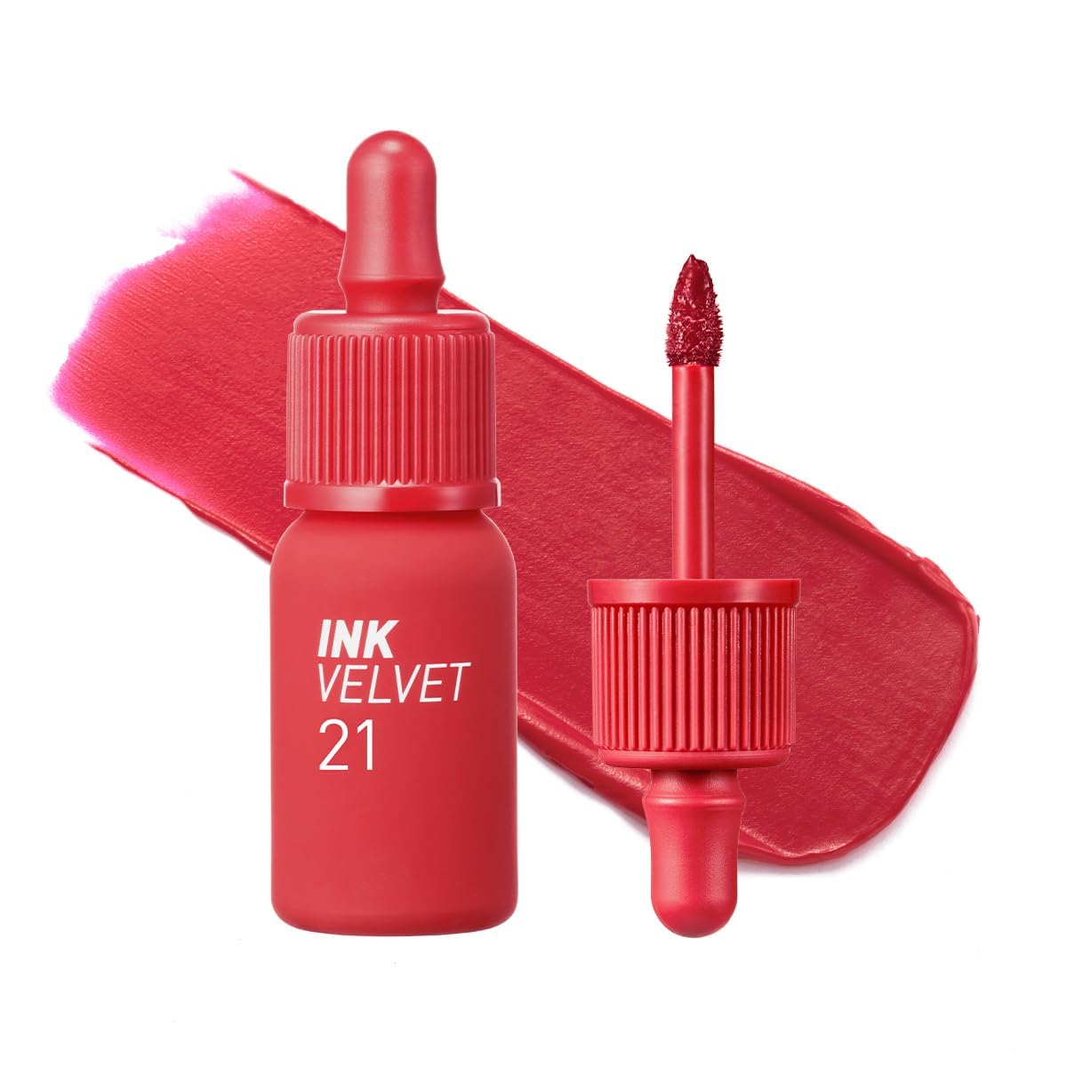 Peripera Ink the Velvet Lip Tint - High Pigment Color, Longwear, Weightless, Not Animal Tested, Gluten-Free, Paraben-Free (017 ROSY NUDE)