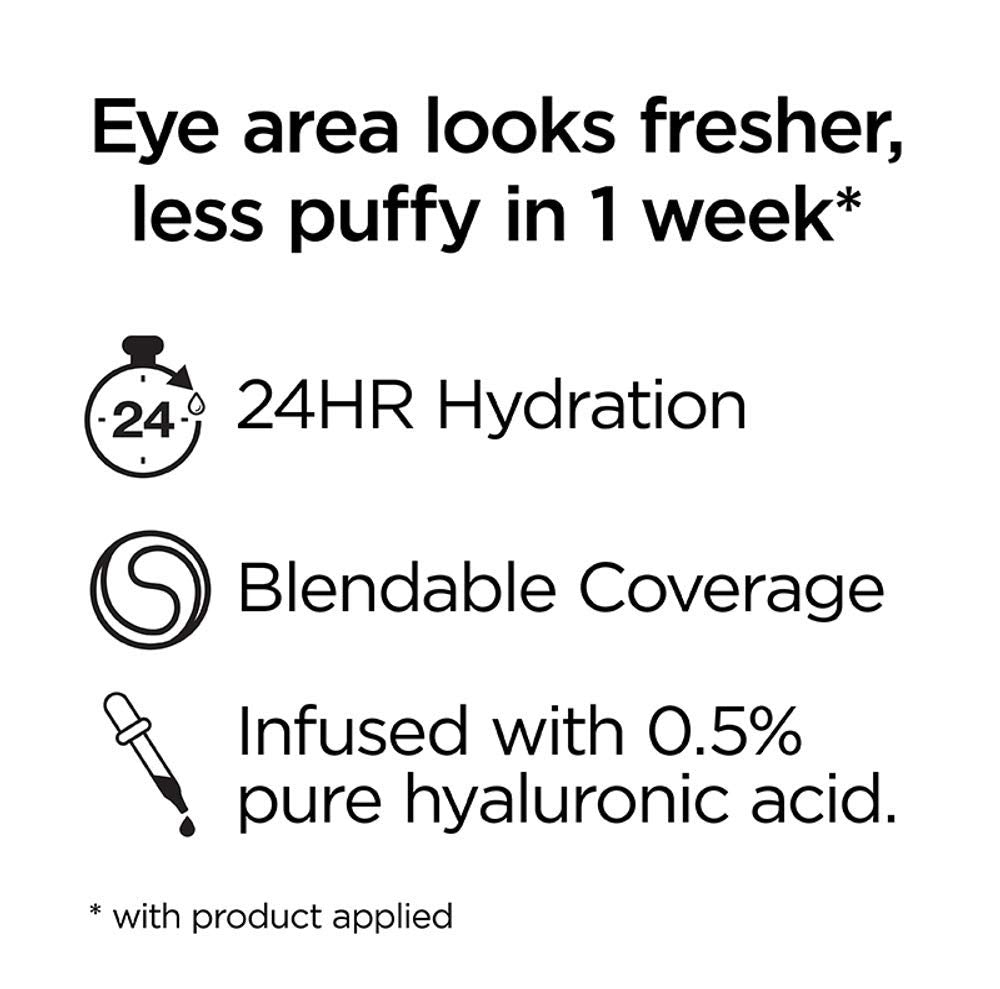 L'Oreal Paris True Match Eye Cream in a Concealer, 0.5% hyaluronic acid, Fair C1-2, 0.4 fl. oz.