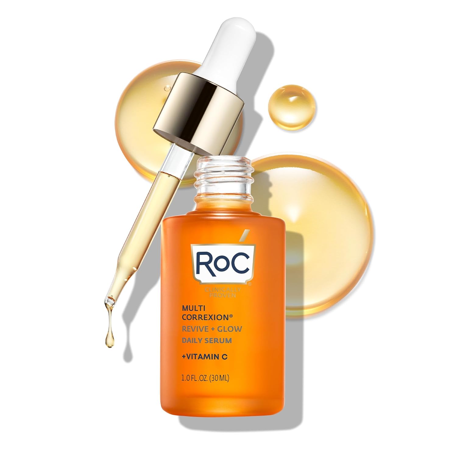 RoC Multi Correxion Revive + Glow Vitamin C Eye Balm (0.14 oz) with Retinol Eye Cream Packette