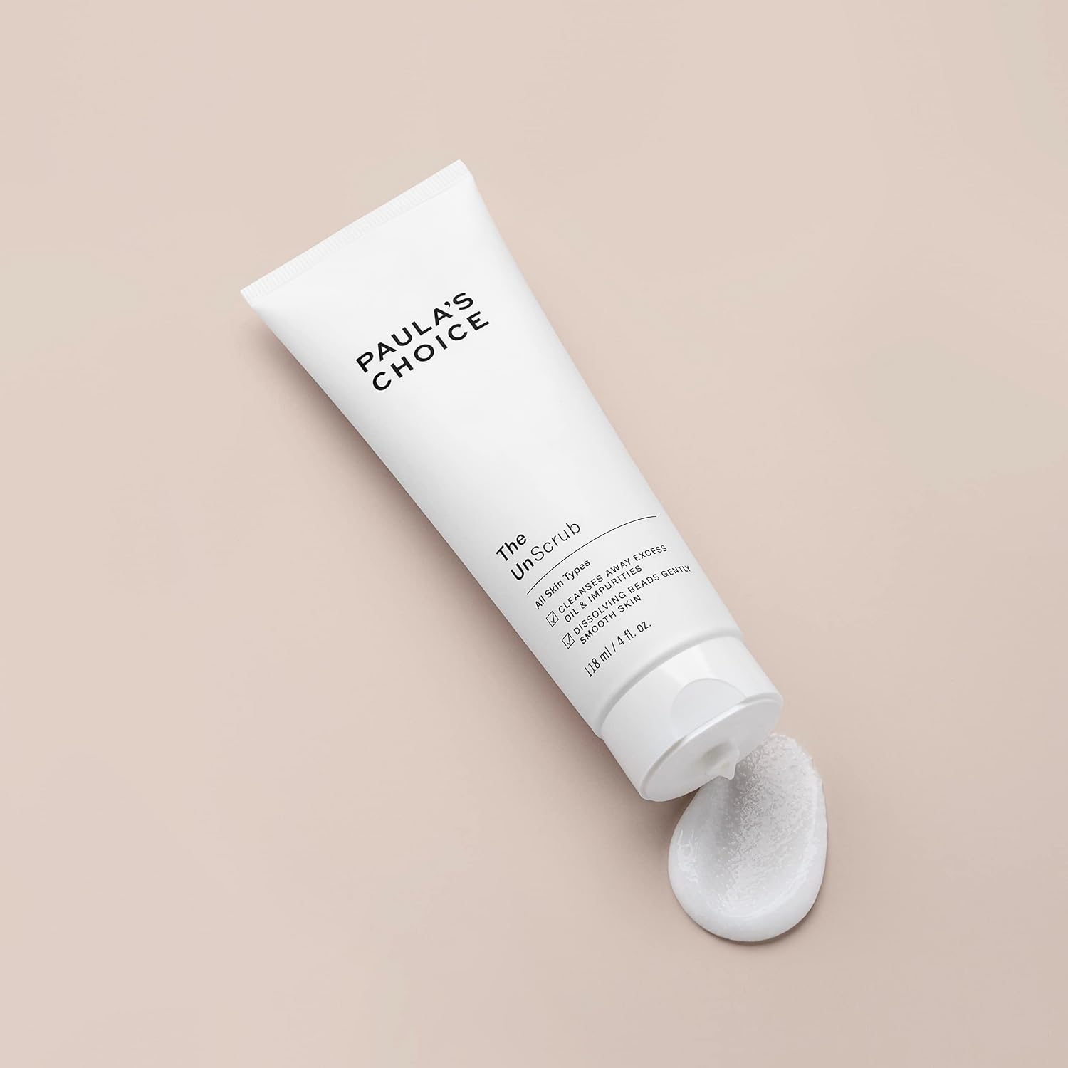 Paula's Choice The UnScrub Cleansing Gentle Face Scrub, 4oz Bottle, with Jojoba Beads, Vitamin E, & Green Tea