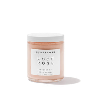 HERBIVORE In-Shower Moisturizer and Exfoliating Body Scrub with Virgin Coconut Oil and Shea Butter, Plant-based, Vegan, Cruelty-Free