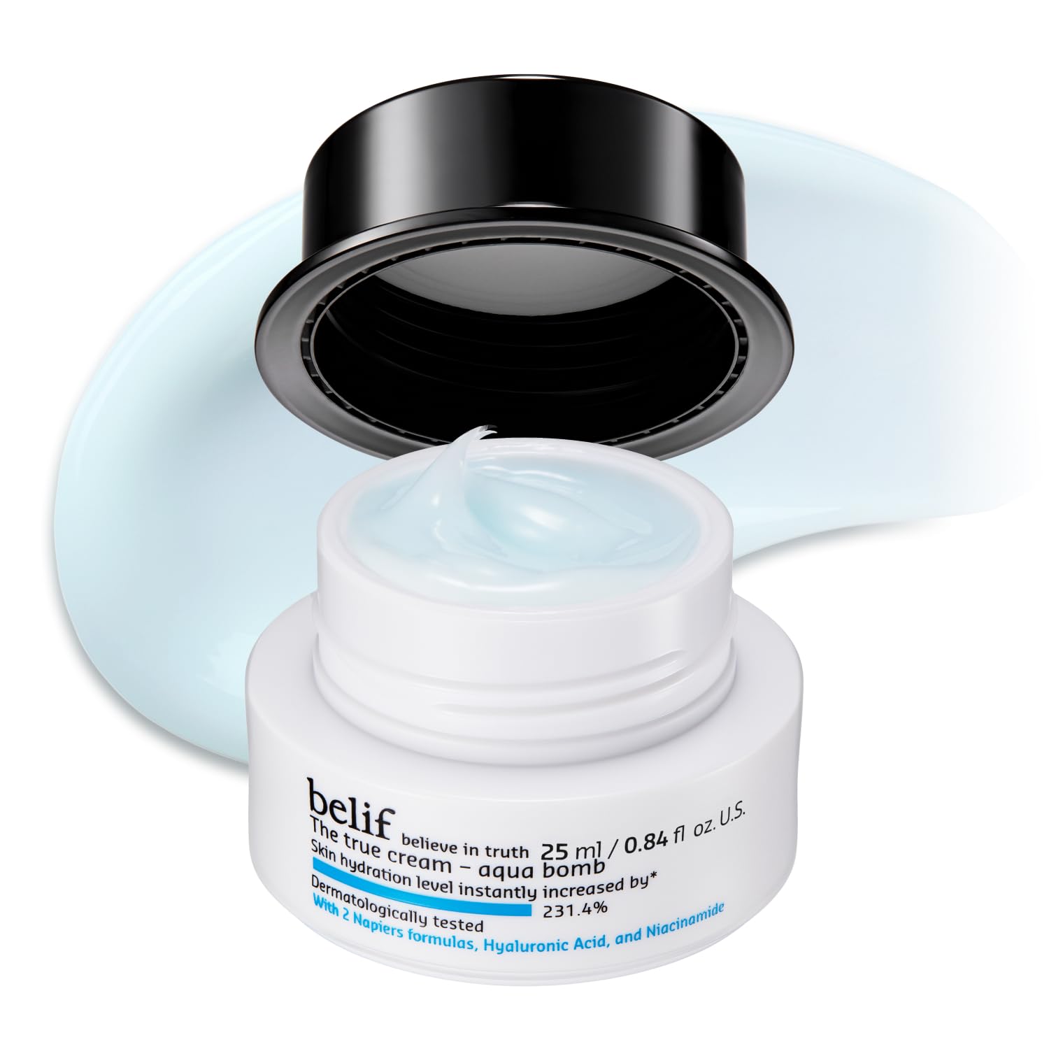 belif Aqua Bomb – Daily Niacinamide Hydrating Moisturizer, Lightweight Plumping Facial Cream with Hyaluronic Acid & Squalane, Cooling Effect, Anti-Aging, Korean Skincare, 1.68 fl oz (50ml)