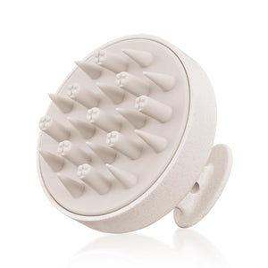 HEETA Hair Scalp Massager for Hair Growth, Shampoo Brush, Scalp Scrubber Exfoliator with Soft Silicone Bristles for Dandruff Removal to Relieve Stress, Wet Dry Use Updated Material, Beige