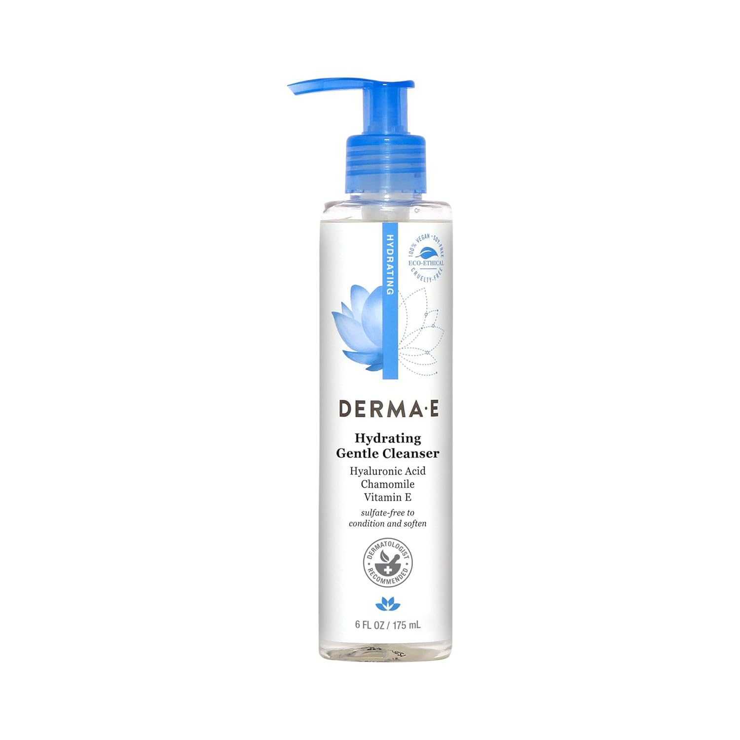 Derma E Anti-Wrinkle Cleanser – Anti-Aging Face Wash with Glycolic Acid and Vitamin A – Gentle Cleansing and Exfoliating Facial Wash Removes Makeup, Oil and Impurities, 6 oz