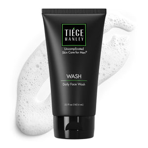 Tiege Hanley Daily Mens Face Wash, 5.5 Oz - Gentle Fragrance-Free Face Cleanser for Men Revitalizes, Hydrates & Softens Skin - Men's Face Wash & Facial Cleanser Skincare for Dry & Sensitive Skin