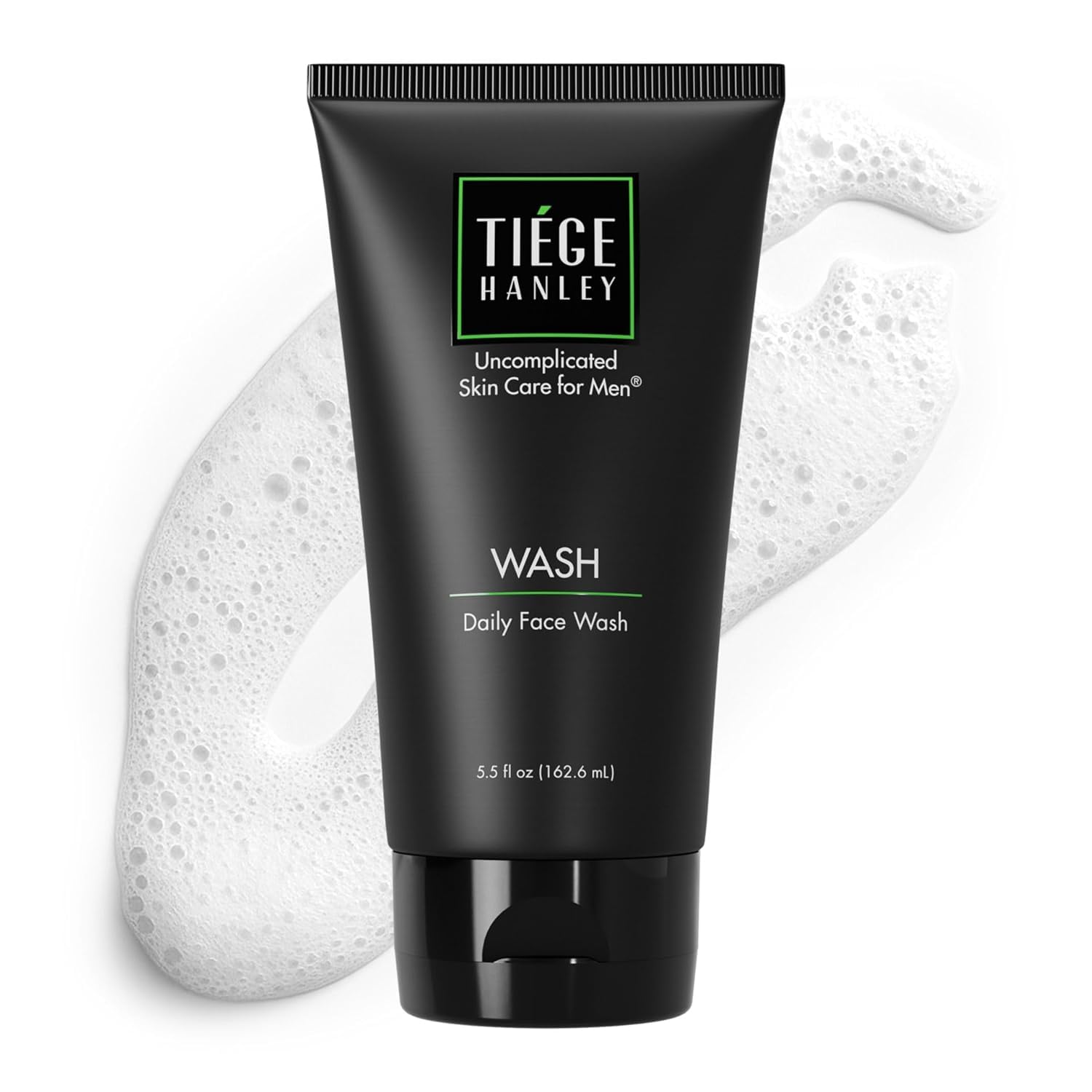 Tiege Hanley Daily Mens Face Wash, 5.5 Oz - Gentle Fragrance-Free Face Cleanser for Men Revitalizes, Hydrates & Softens Skin - Men's Face Wash & Facial Cleanser Skincare for Dry & Sensitive Skin
