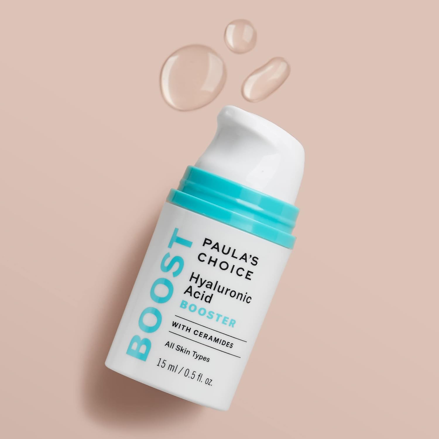 Paula's Choice BOOST Hyaluronic Acid Booster with Ceramides for Lightweight Deep Hydration, Plumps Skin, Smooth Fine Lines & Wrinkles, Concentrated Serum, 0.5 Ounce