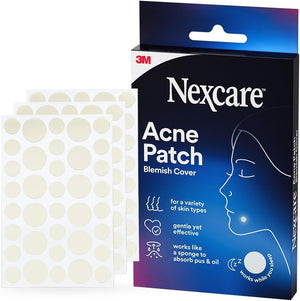 Nexcare Acne Cover, Skin Cover Absorbs Pus and Oil From Clogged Pores, Suitable Skincare for Most Skin Types - 36 Acne Covers
