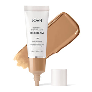 JOAH Beauty Perfecting BB Cream with Hyaluronic Acid and Niaciminade, Korean Makeup with Medium Buildable Coverage, Evens Skin Tone, Lightweight, Semi Matte Finish, Fair with Warm Undertones