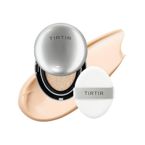 [*Mini Size*] TIRTIR Aura Glow Silver Cushion | Korean Cushion Foundation, (#21N Ivory, 0.15 Fl Oz)