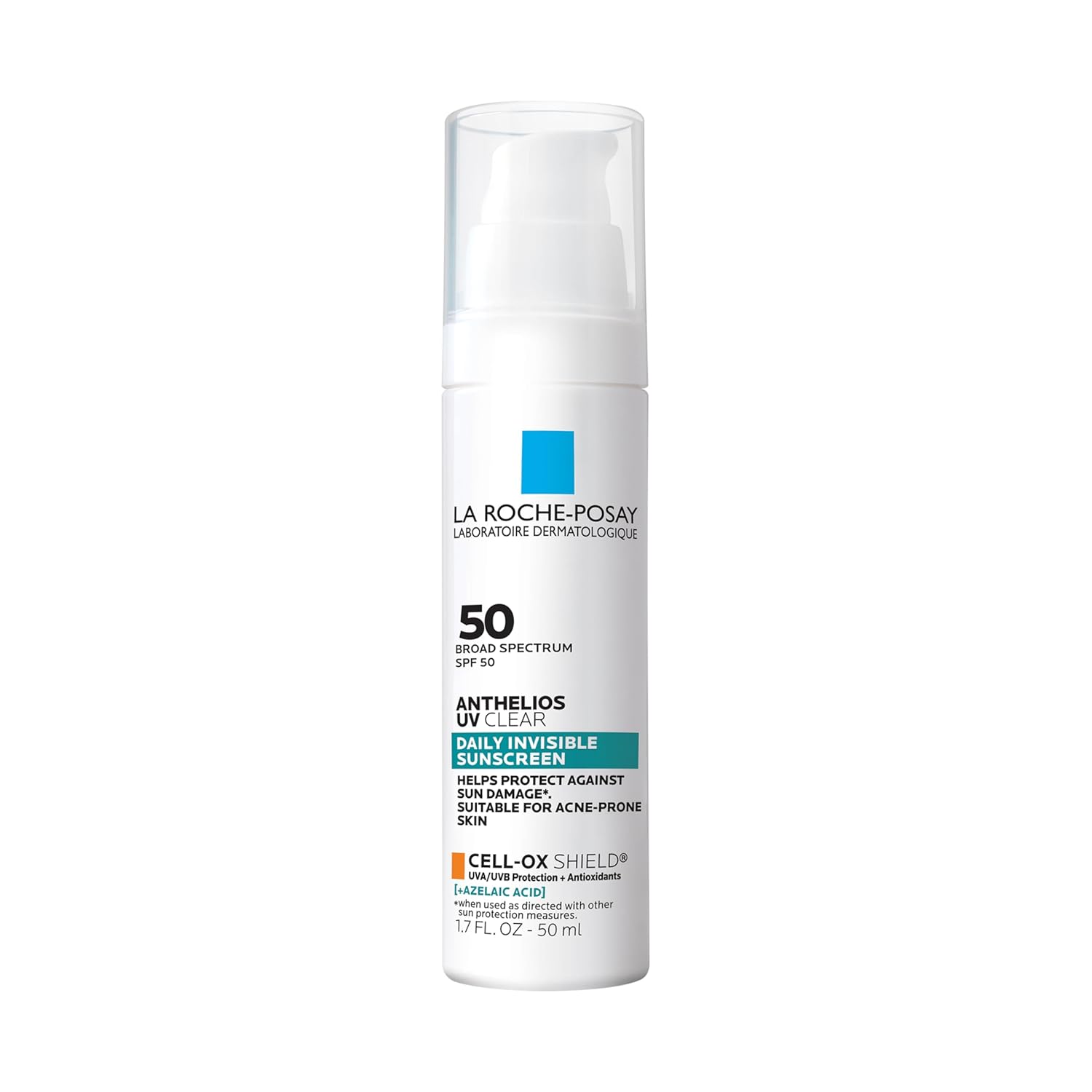 La Roche Posay Anthelios UV Sunscreen SPF 50, Daily Sunscreen for Face in 3 Formulas, UV Tone with Niacinamide, UV Hydra with Hyaluronic Acid, UV Clear with Azelaic Acid, Broad Spectrum Invisible SPF
