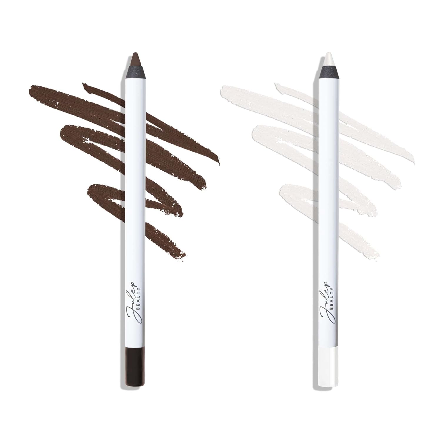 Julep Eyeshadow 101 Crème-to-Powder Eyeshadow Stick Duo + When Pencil Met Gel Sharpenable Multi-Use Longwear Eyeliner Pencil, 3pc Set - Bronze Shimmer, Soft Black & Marmalade Shimmer