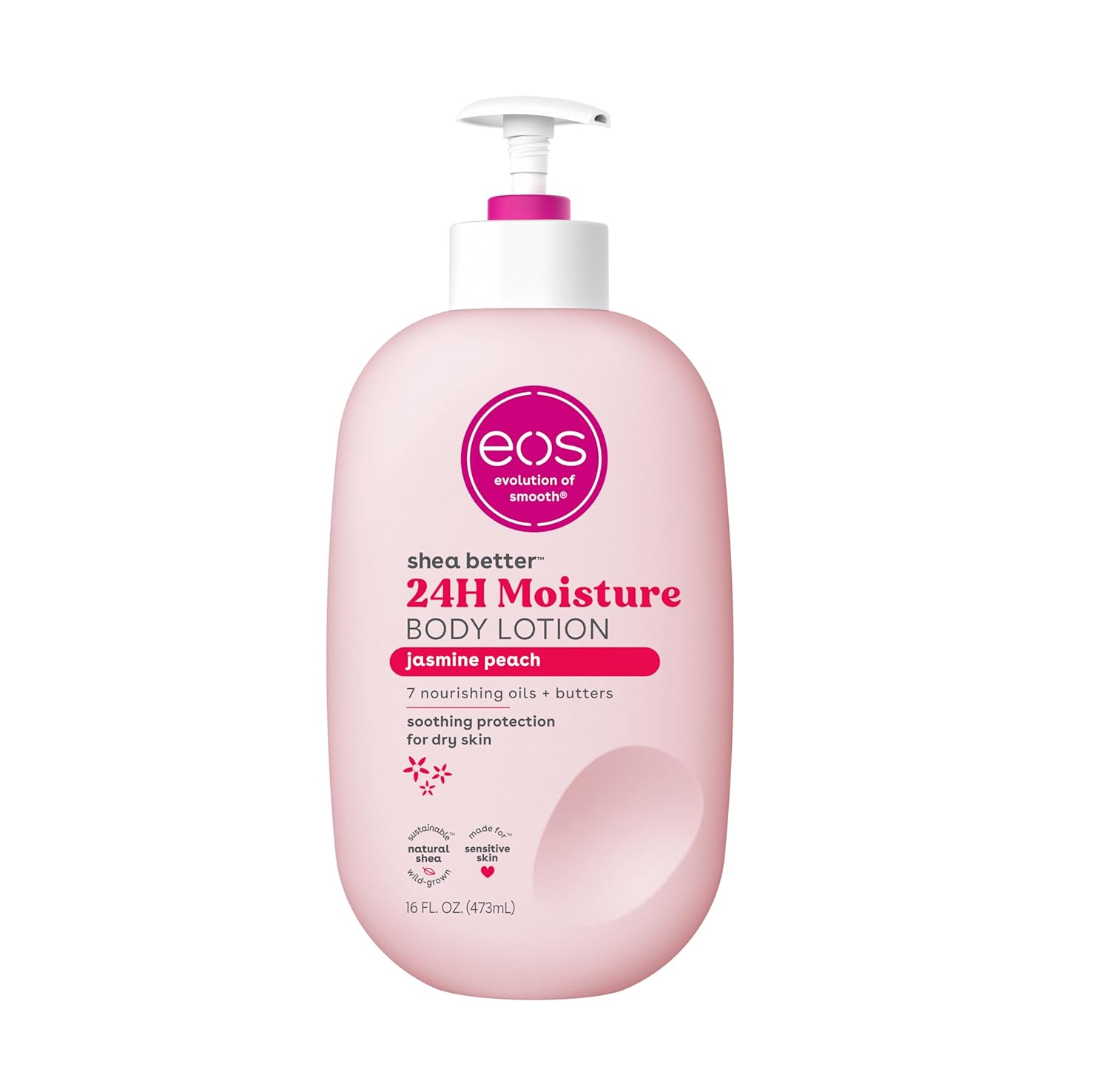eos Shea Better Body Lotion- Vanilla Cashmere, 24-Hour Moisture Skin Care, Vegan, 16 fl oz