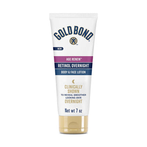 Gold Bond Age Renew Retinol Overnight Lotion, 13 oz – Hydrating Body & Face Moisturizer with Peptides
