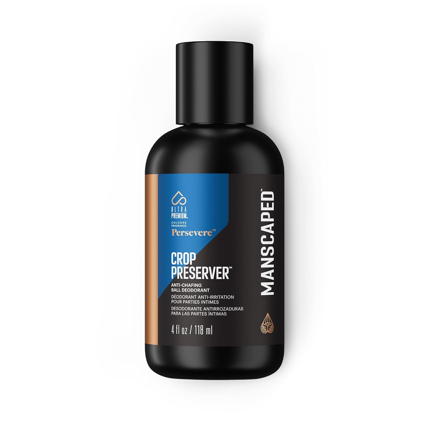 MANSCAPED® The Crop Preserver®, Men's Ball Deodorant, Male Care Hygiene Moisturizer, Anti-Chafing Groin Protection with Cooling Aloe Vera, Refined® Scent, 4oz