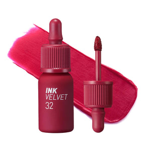 Peripera Ink the Velvet Lip Tint - High Pigment Color, Longwear, Weightless, Not Animal Tested, Gluten-Free, Paraben-Free (017 ROSY NUDE)