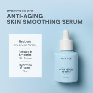 NuFACE Super Peptide Booster Face Serum - Skin Firming Peptide Serum for Fine Lines and Wrinkles - IonPlex Skin Care to Smooth, Hydrate & Enhance your NuFACE Microcurrent Facial Device Results (1 oz)