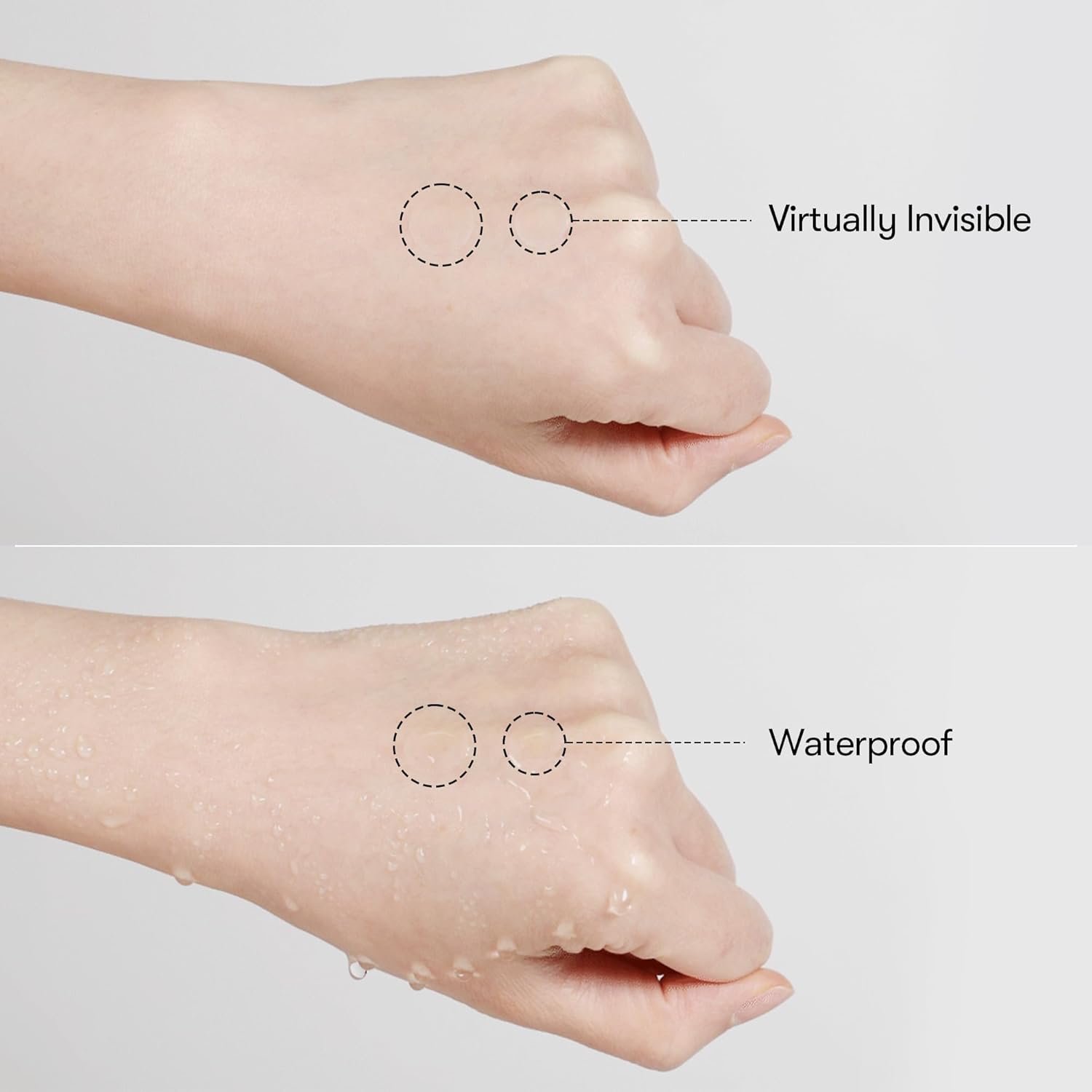 VT COSMETICS Pro CICA Centella Spot Patch, Hydrocolloid Invisible Thin Clear Spot Cover for Blemish & Sensitive Skin, Calming Care, Waterproof, 2 Sizes, Korean Skincare (66 Count)