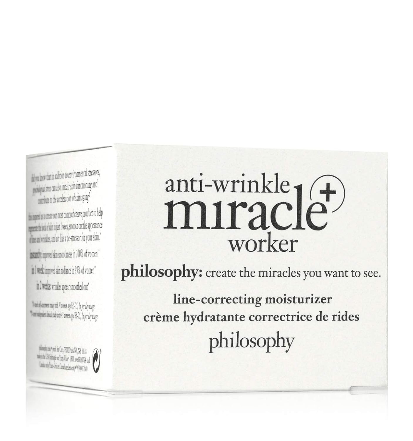philosophy anti-wrinkle miracle worker line-correcting face moisturizer - with vitamin C & hyaluronic acid - instantly improves skin smoothness and radiance