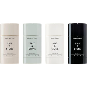 SALT & STONE Aluminum Free Deodorant | Extra Strength 48 Hour Protection for Women & Men | Made with Seaweed Extracts, Shea Butter & Prebiotics (Santal & Vetiver)